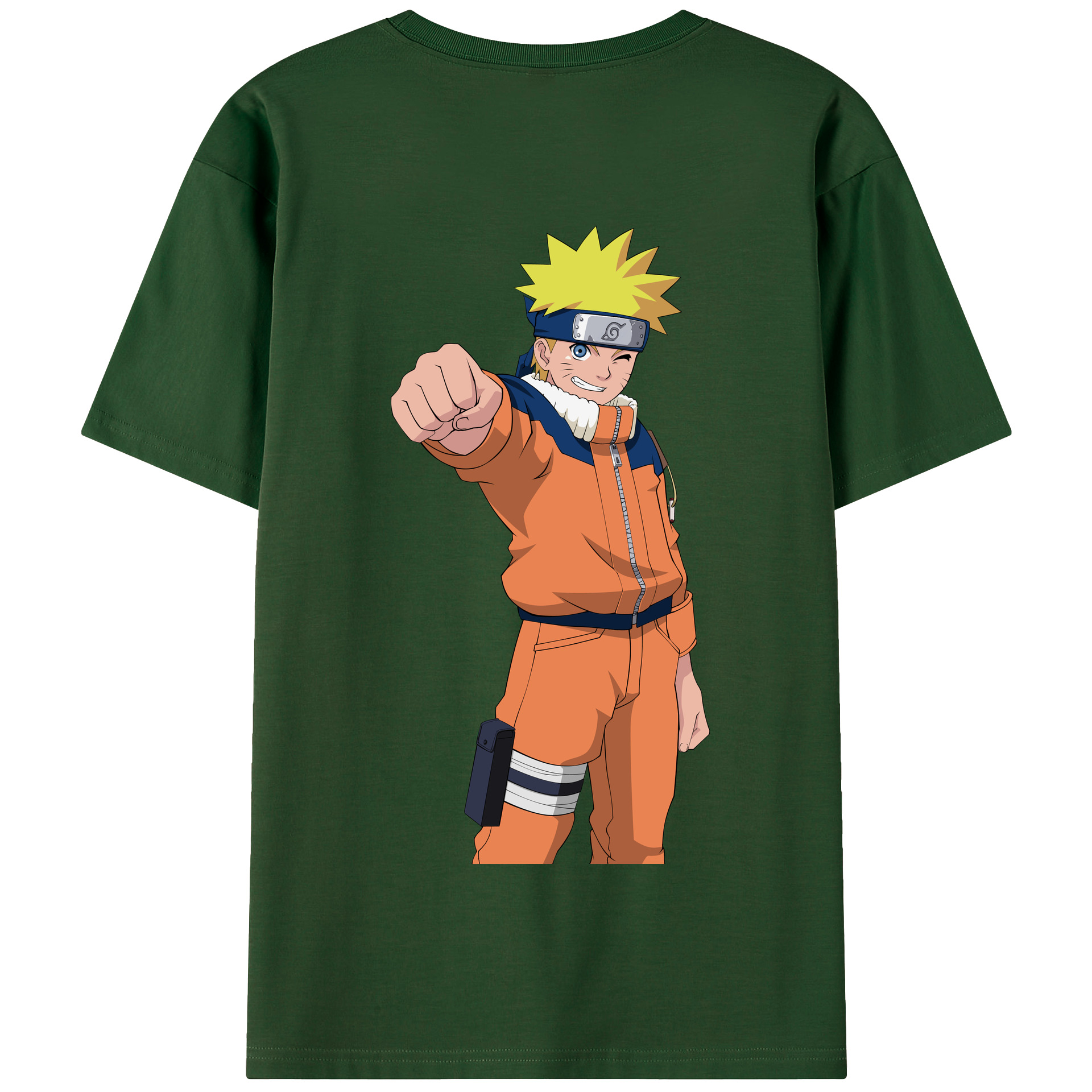 （画像用） NARUTO -ナルト- うずまき ナルト Uzumaki Naruto 綿100％半袖Tシャツ（背面プリント）
